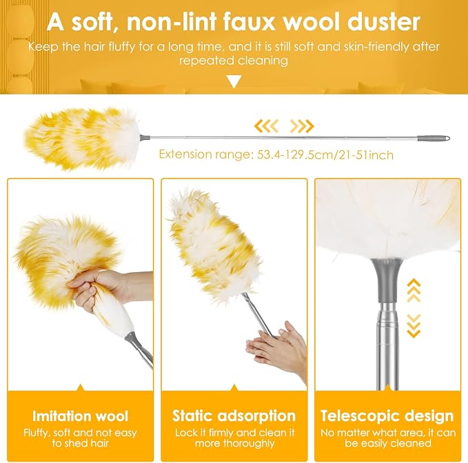 Lambswool Duster, Long Feather Dusters - Image 5