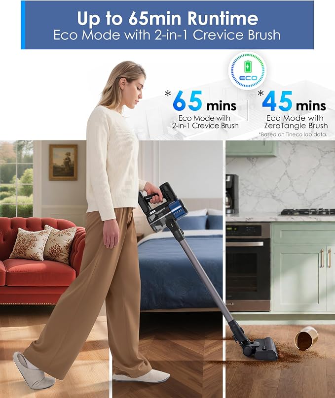 Tineco Pure ONE S30 Cordless Vacuum Cleaner, 150AW Powerful Suction, Zero - Image 4