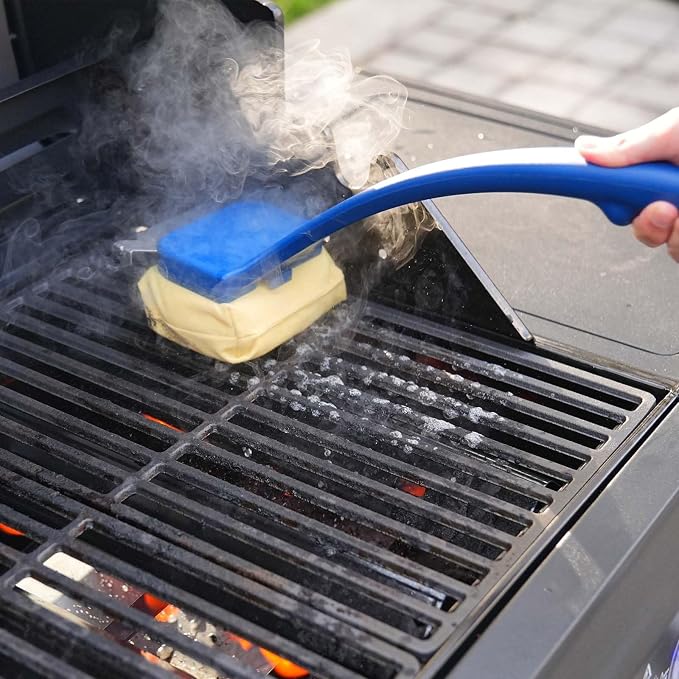Blue Grill Brush Bristle Free, Replaceable BBQ Cleaning Head Accessories Cleaner - Image 6