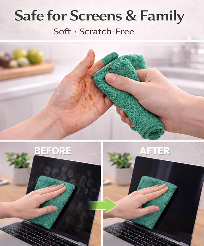 Microfiber Cleaning Cloth Roll–100 Pack, Tear Away Microfiber Towels, - Image 4