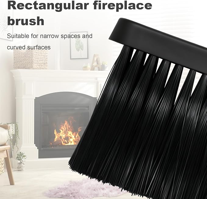 2 PCS Oblong Fireplace Brush, PP Fireplace Broom Replacement Head, Chimney Brush - Image 3