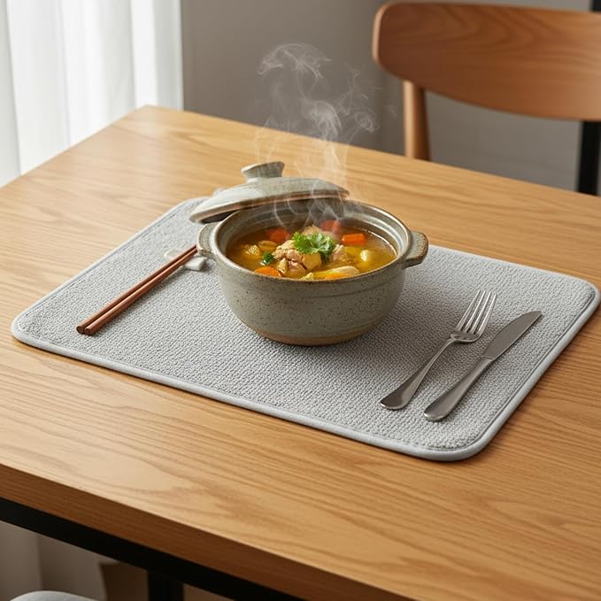 Microfiber Small Dish Drying Mat, 11.8x15.7 Inch Absorbent Dish Drainer Kitchen - Image 7