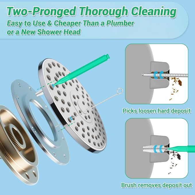 51-in-1 Shower Head Cleaner Kit & Straw Cleaning Brushes Set - Image 4