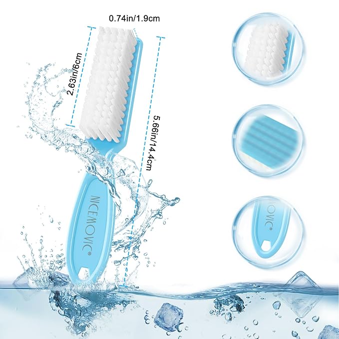 NICEMOVIC 10 Pcs Nail Brush for Cleaning Fingernails, Handle Grip Nail Scrubber - Image 4