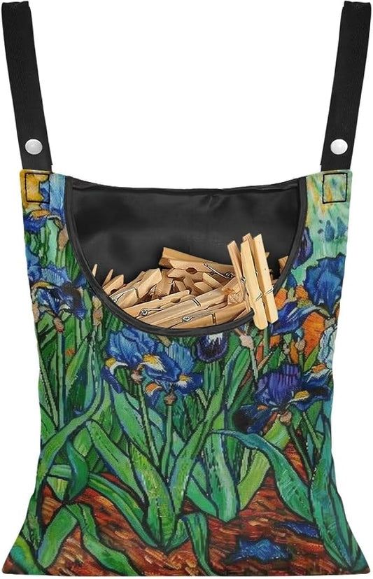 Floral Print Clothespin Organizer Bag Fashion Clothespin Storage Organizer by CREAMIC
