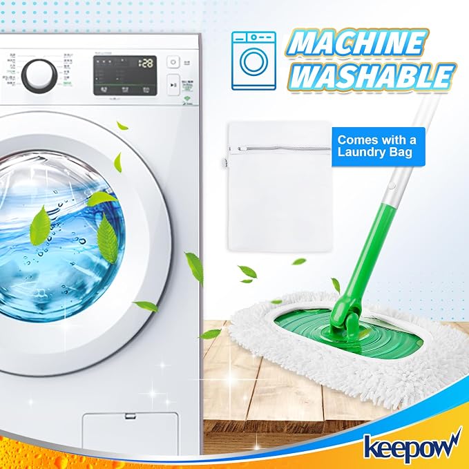 KEEPOW Reusable Microfiber Mop Pads Compatible - Image 8