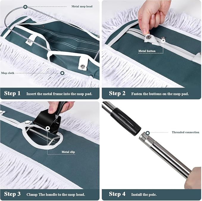 Commercial Mop, Masthome 42" Heavy Duty Dust Mop - Image 9