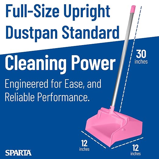 SPARTA Upright Dustpan with Aluminum Handle, Serrated Edge - Image 5