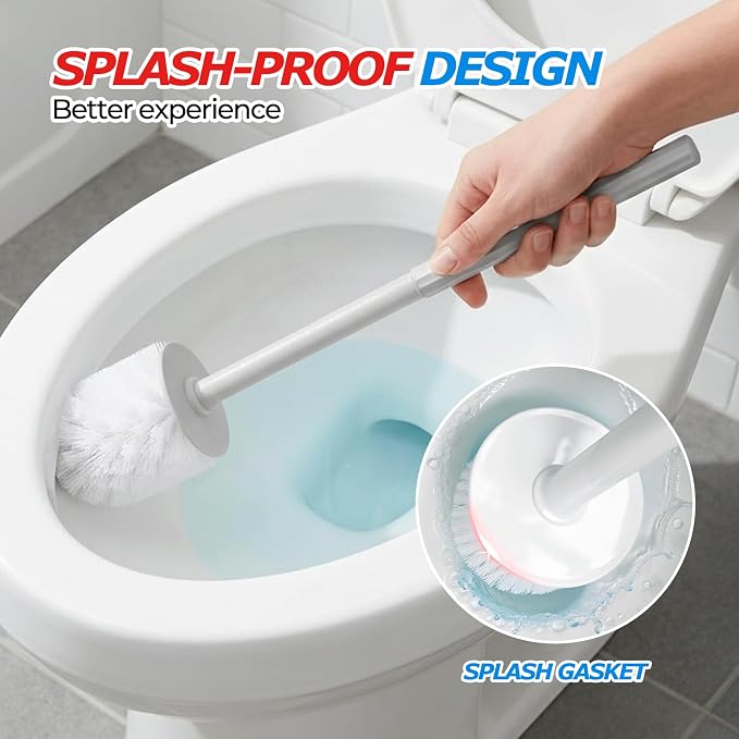 2Pack Toilet Bowl Brush and Holder Set - Image 4