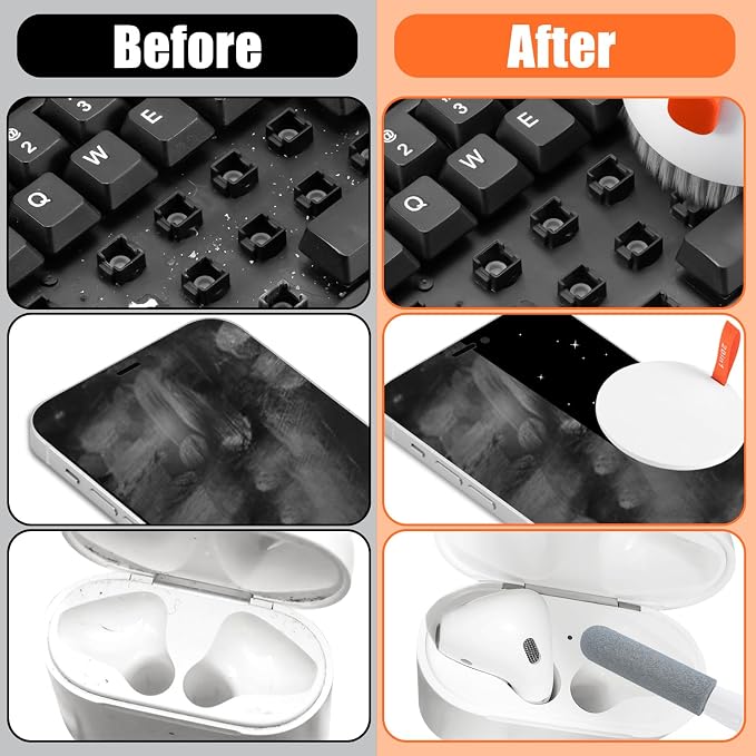 walrfid Laptop Phone Screen Cleaner Kit, Computer Keyboard Brush Cleaning Spray - Image 6