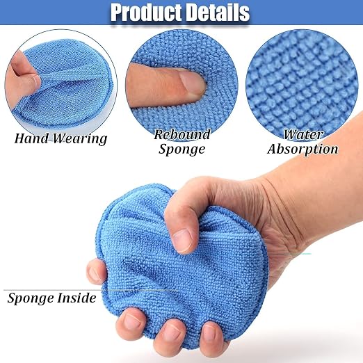 Microfiber Wax Applicator Pads, Car Wax Applicator - Image 3