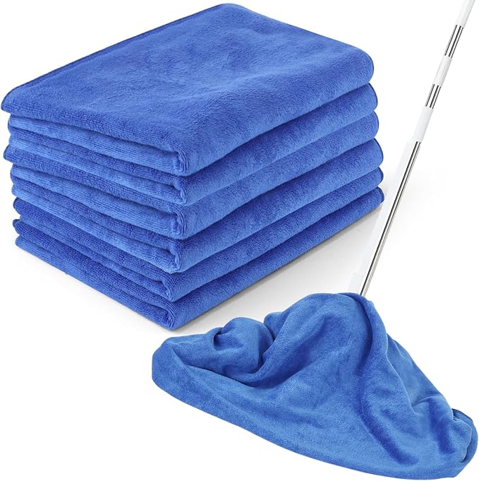 6 Pack Extra Large Microfiber Cleaning Cloths 20"x30", Lint-Free Reusable Towels by Unknown