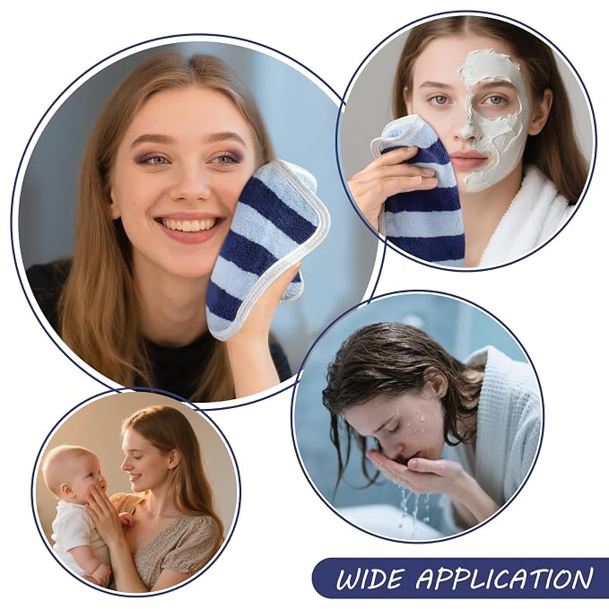 SINLAND Microfiber Facial Cloths Fast Drying Washcloth 8inch x 8inch Absorbent - Image 7