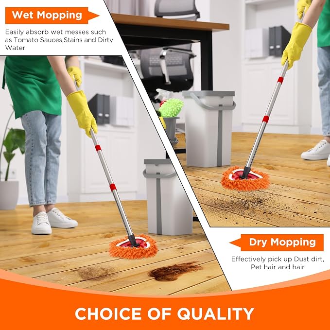 Baderke 3 Pack Chenille Mop Heads Replacements Compatible - Image 5