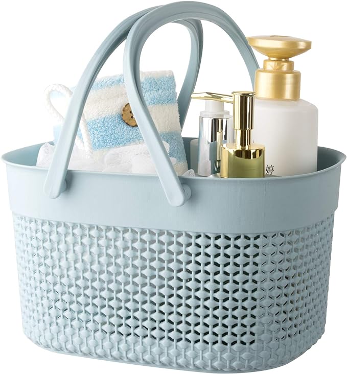rejomiik Portable Shower Caddy Basket, Plastic Organizer Storage Tote by rejomiik