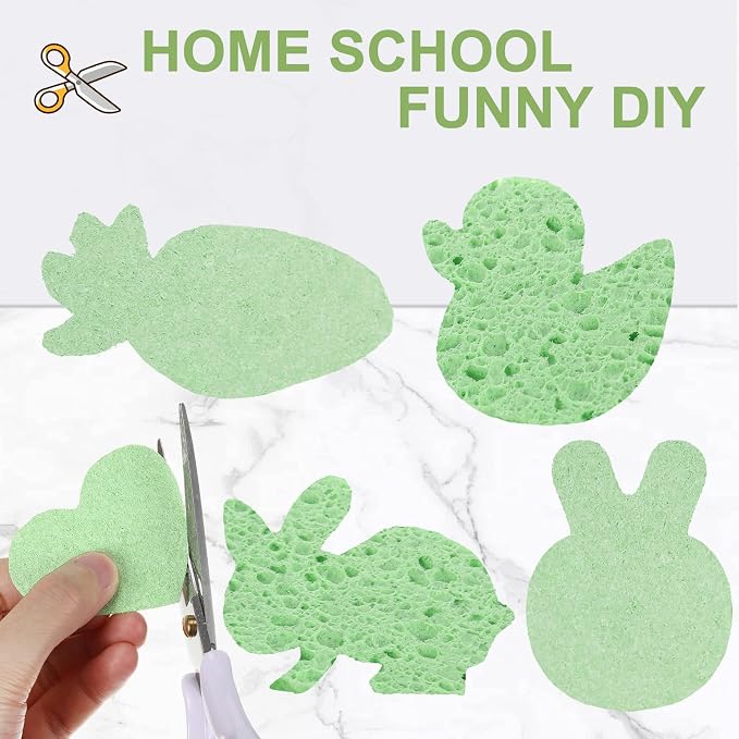 Zhengmy 100 Pieces Sponges Kitchen Compressed Sponges Bulk Natural Dish Sponge - Image 3