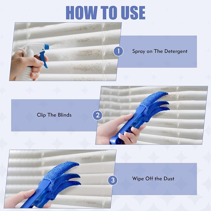 2 Pcs Blind Cleaner Duster Tool, Window Blind Duster Brush - Image 3