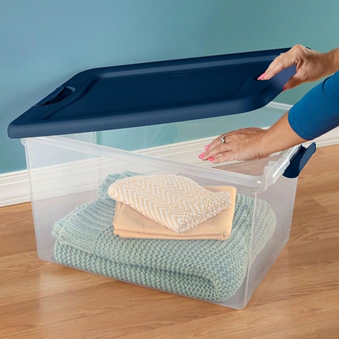 Sterilite 24-Pack Color Program, Large Clear Plastic Storage Bins - Image 4