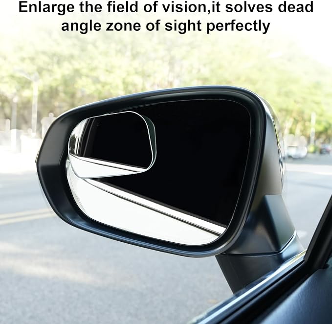 LivTee XLarge Blind Spot Mirror, Rounded Rectangle HD Glass Frameless Convex - Image 7