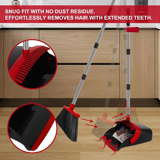 Broom and Dustpan Set, Large Household Broom - Image 6