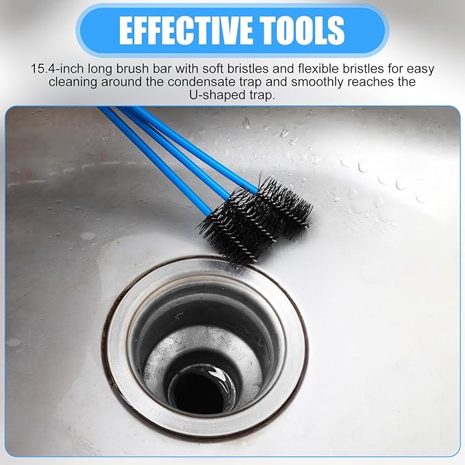 3 Pcs AC Drain Line Cleaner, Pipe Cleaners Condensate Pump Brush HVAC - Image 4