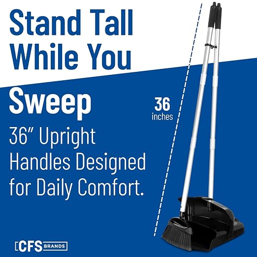 Carlisle FoodService Products Duo-Pan Upright Dust Pan and Broom Set - Image 5