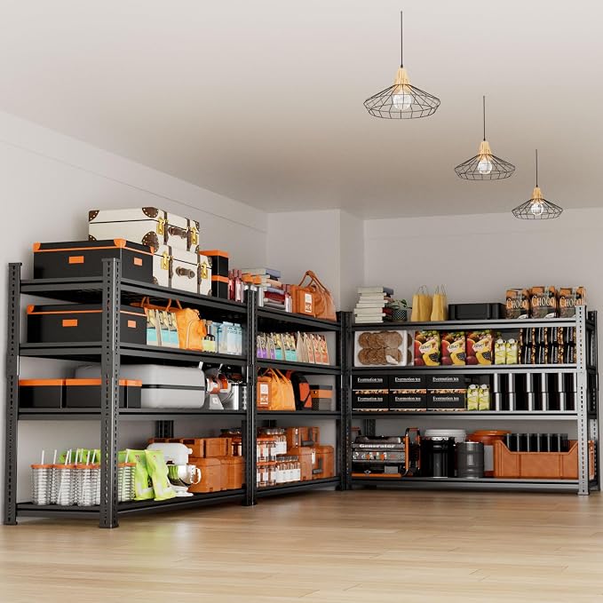 Storage Shelves Heavy Duty 4 PCS, 4-tier Adjustable Metal Industrial Utility - Image 6
