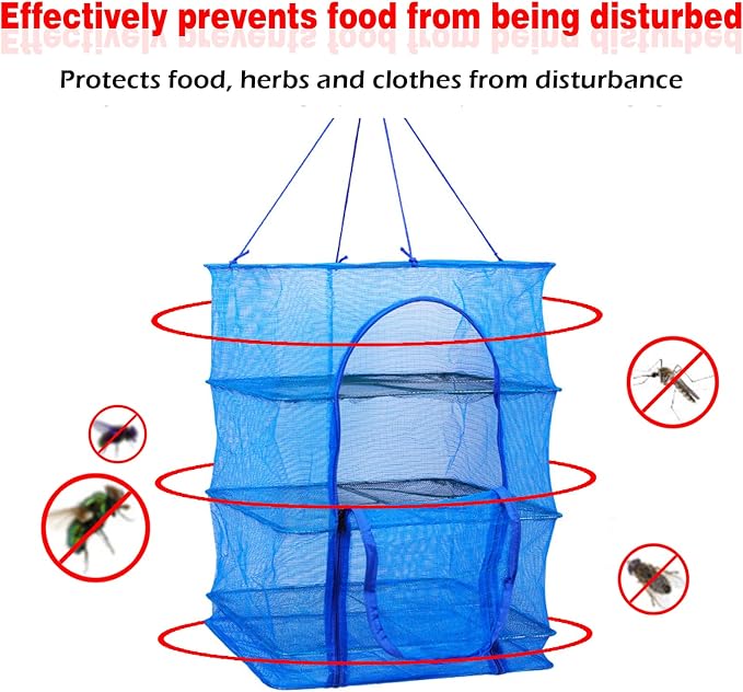 Drying Rack 4 Layers Folding Mesh, Foldable Nylon Netting, Hanging Drying Net - Image 6
