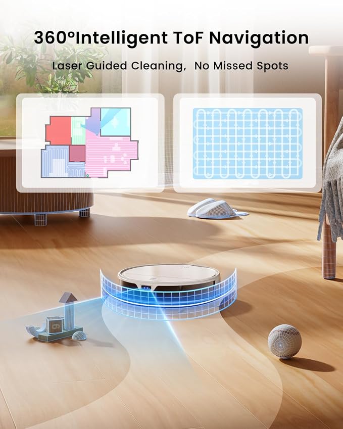 OKP Robot Vacuum and Mop Combo K5 Ultra Small Robotic Cleaner - Image 2