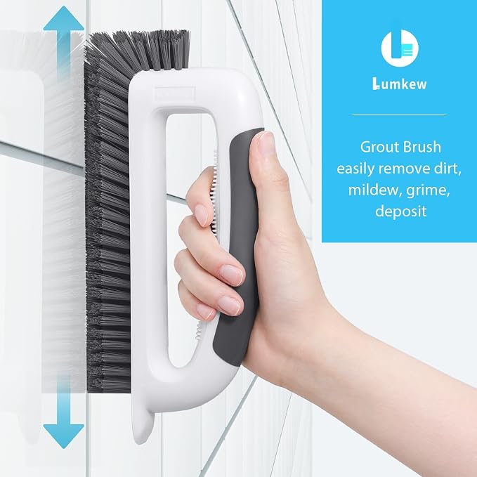 Grout Cleaning Brush, V Shape Stiff Grout Cleaner Brush - Image 2