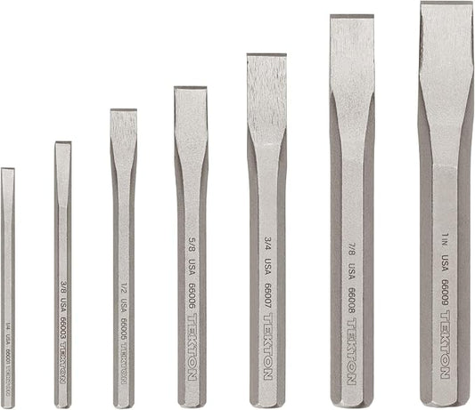 TEKTON Cold Chisel Set, 7-Piece | PNC91004 | Made in USA by TEKTON