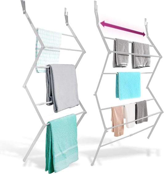 BLACK+DECKER Over The Door Expandable Telescopic Drying Rack, Clothes Organizer by BLACKDECKER
