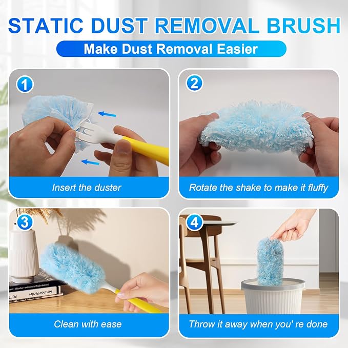 30 Count Dusters Refills with 1 Handle, 360 Heavy Duty Duster Refills, - Image 4