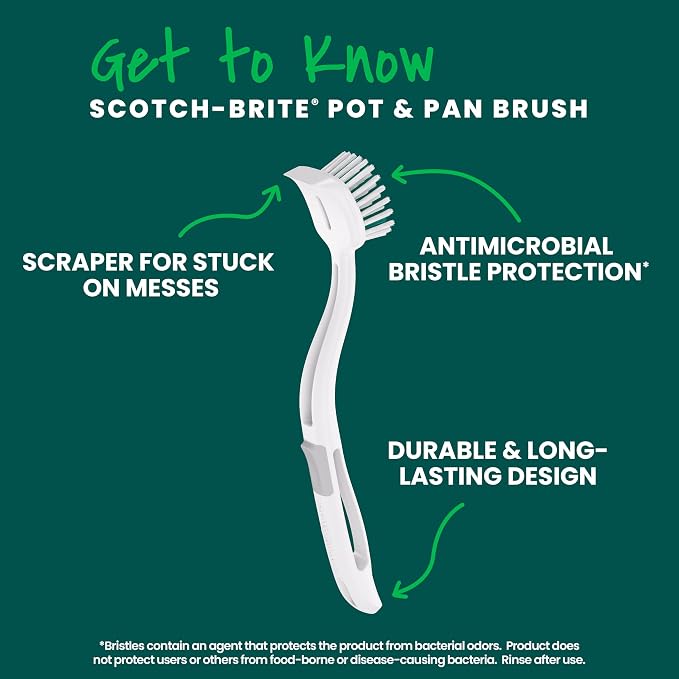 Scotch-Brite Pot + Pan Brush, Durable and Long Lasting Dish Brush - Image 3
