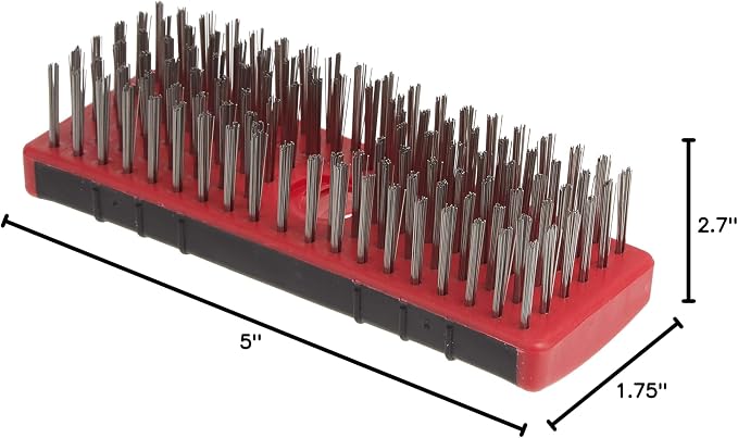 Red Devil 4166 7-Inch Soft Grip Stainless Steel Scrub Brush - Image 6