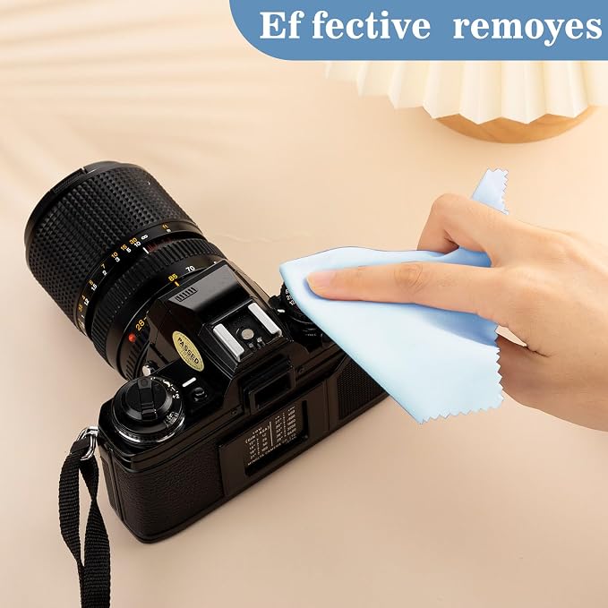 Treela 200 Pcs Microfiber Glasses Cleaning Cloth 6 x 7'' Eyeglasses Cleaner - Image 5