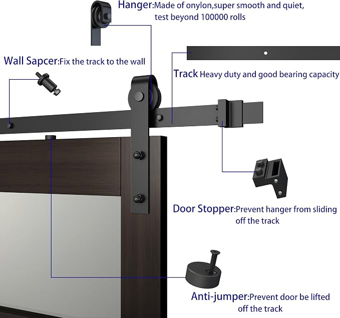 BARNSMITH 30in x 84in Glass Barn Door - Image 9