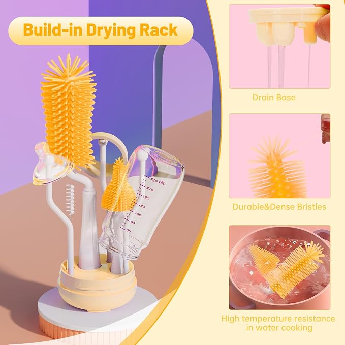 Bottle Brush Set, Travel Bottle Cleaner Kit - Image 3