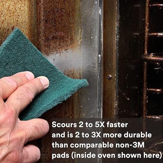 3M Scouring Pad 96-20, 20 Pads, 6” x 9”, General Purpose Cleaning, Food Safe - Image 4