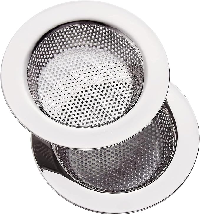 2-Pack Kitchen & Bathroom Sink Drain Strainers I 4.5 Inch Bathroom Drain Hair by EverythingYouNeed