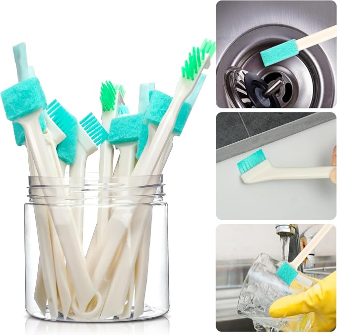 Nuenen 16 Pcs Small Household Cleaning Brushes - Image 5