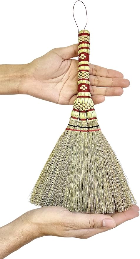 Small Corn Wisk Brush Broom 11 Inch Indoor Heavy Duty Multi Surface Hard & Soft by AWBROOMS