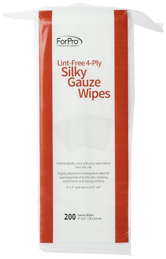 ForPro Professional Collection Lint-Free 4-Ply Silky Gauze Wipes, 100% Lint-Free - Image 2