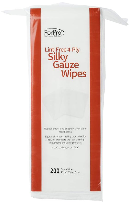 ForPro Professional Collection Lint-Free 4-Ply Silky Gauze Wipes, 100% Lint-Free - Image 2