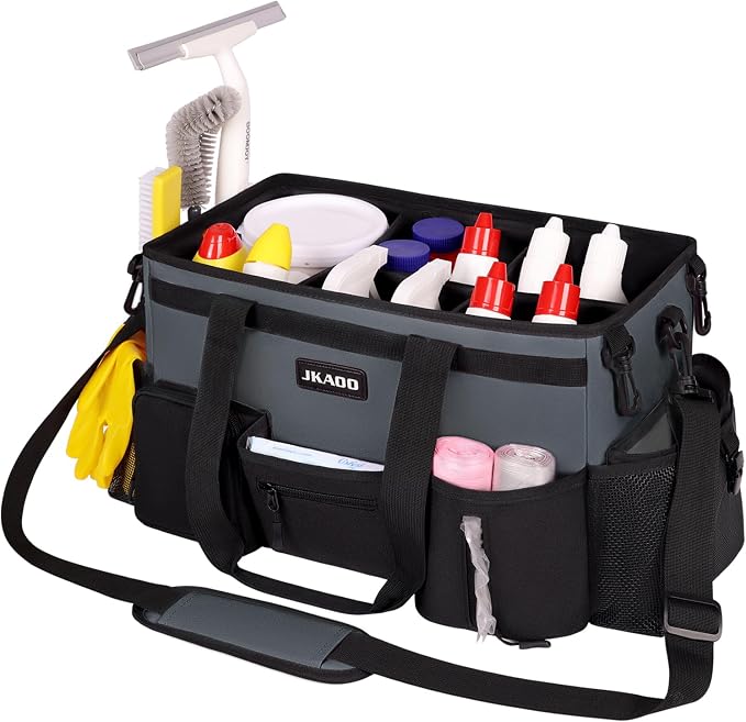 Large Wearable Cleaning Caddy Bags, Cleaning Supplies Storage Bag - Image 7
