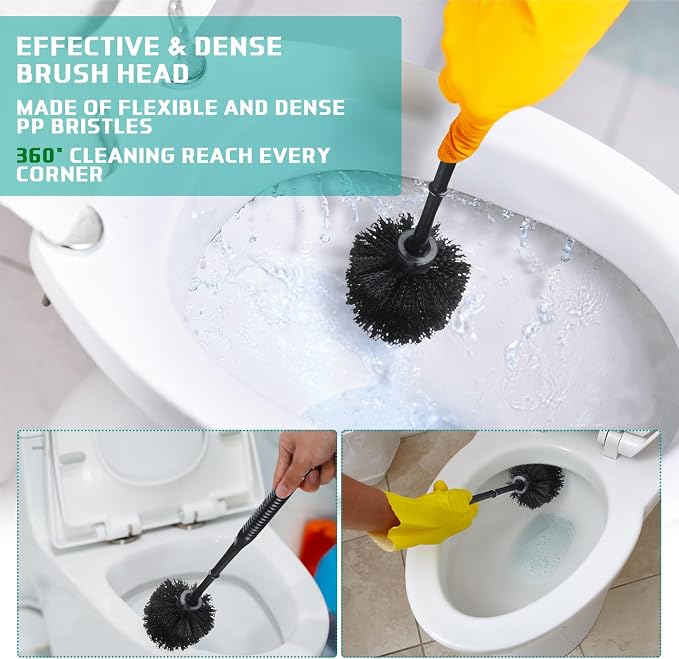 Roshtia 6 Sets Toilet Brush and Holder Set - Image 5