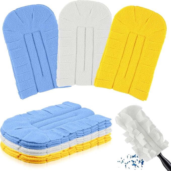 Zubebe 3 Pcs Duster Refill Reusable Fleece Duster Refills Feather Flat Dusters by Zubebe