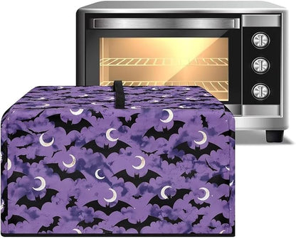 Microwave Oven Cover, Halloween Bat Heat-Resistant Waterproof Toaster Oven Dust Cover Universal for Most Microwaves Ovens Greaseproof Anti-Scratch Microwave Dust Covers