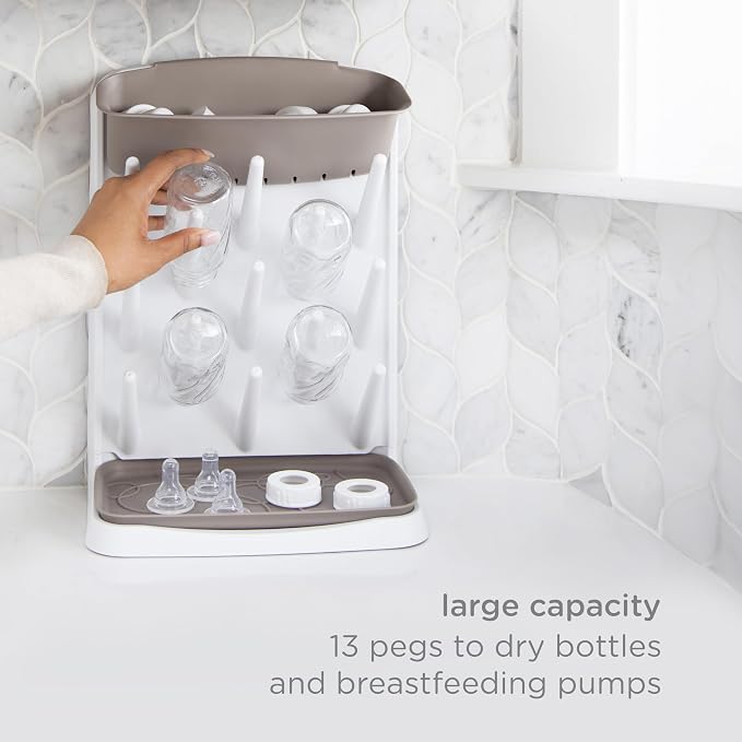 Ubbi Vertical Baby Bottle Drying Rack, Space Saving Countertop Drying Rack Baby - Image 3