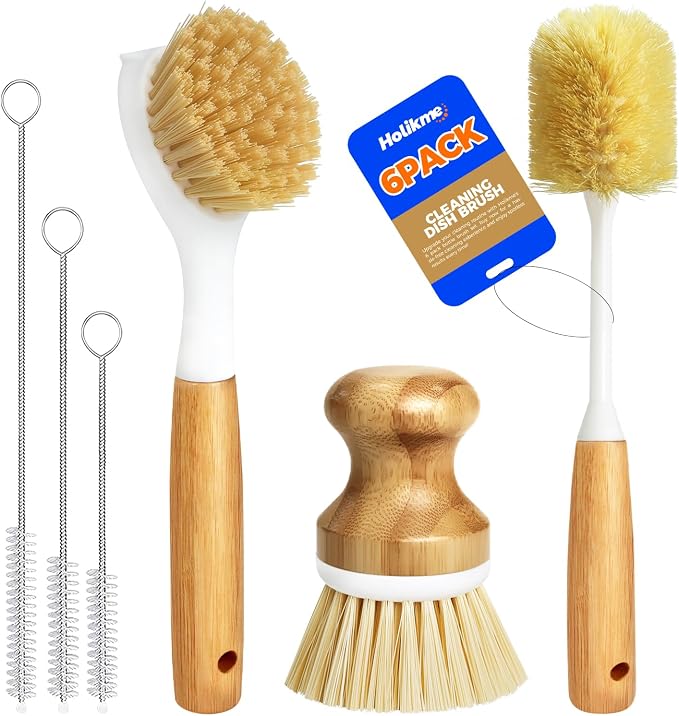 Holikme 6 Pack Dish Brush Kitchen Brushes Set by Holikme